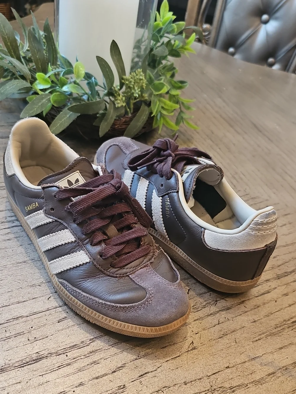 Brown Adidas Samba Size 4.5